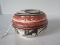 Native American Navajo Pottery Covered Trinket Dish Traditional Hand Painted Design