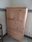 Pine Cabinet 2 Over 2 Natural Finish Features 2 Panel Doors w/ Adjustable Interior Shelf