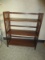 Mission Style 3-Tier Folding Bookcase Dark Stain Oak Finish