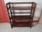 Mission Style Folding Bookcase Dark Stain Finish