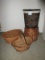 Lot - Large Decorative/Laundry Baskets & Hamper w/ Liner