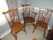 3 Maple Windsor Spindle Back Chairs