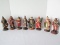 8 Memories of Santa Collector's Series Molded Figurines Old World & Patriotic by Christmas