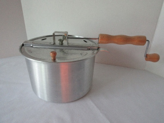The Genuine Whirley Pop Pan Popcorn Popper w/ Wooden Stir Handle