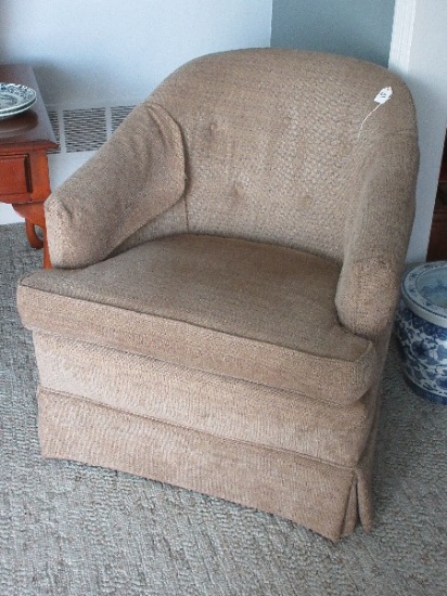 Mid-Century Style Curved Back Club Chair