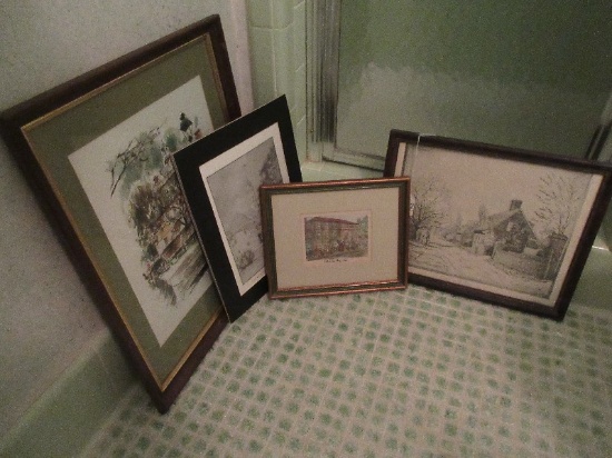 Lot - Misc. Prints "A Street in Yorktown" Artist Signed Don Swann Limited 32/300 Edition