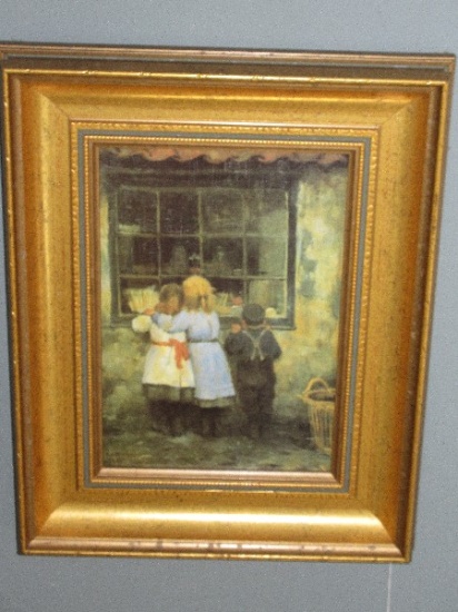 Titled "The Village Shop" Artist Robert Gemmell Hutchison Created Late 19th Century