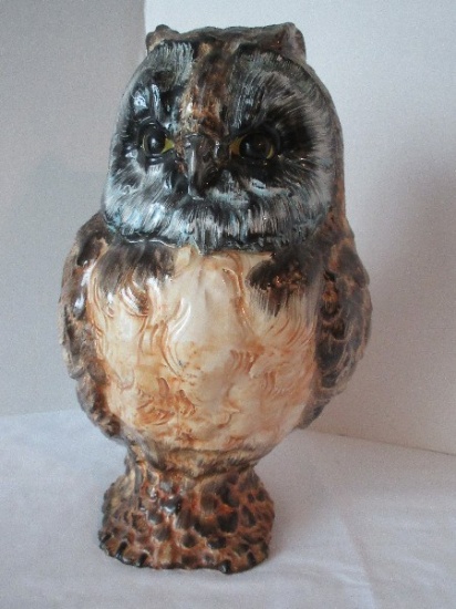 Nora-Fenton Signed & Numbered Large Ceramic Owl Statue Figure