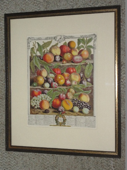 Titled "August" From Twelve Months of Fruits by Robert Furber Print