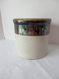 Southern Pottery Crock Brown Iridescent Band