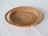 Gullah Sweetgrass Oval Basket w/ Handles Handcrafted by Marie Jefferson