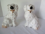 Vintage Pair - Beswick England Porcelain Spaniel Dog Mantel Figurines