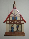 Novelty German Democratic Republic Weather House w/ Figurines
