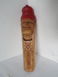 Carved Wooden Gnome Wearing Red Cap Nutcracker