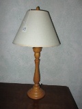 Maple Candle Stick Design Accent Lamp w/ Matching Finial