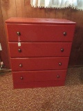 Painted 4 Drawer Chest Brass Finish Round Pulls