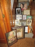 Lot - Collection Misc. Frame Portraits, Missions, Prints & Decorative Picture Frame