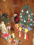 Super Duper Christmas Lot - Decorations Nativity, Prelite Decorated 3ft Tree w/ Base Stand