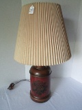 Ceramic Canister Style Early American Design Table Lamp