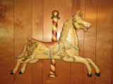 Whimsical Wall Décor Carousel Figural Horse Simulated Wood Grain Finish/Hand Painted