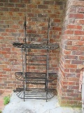 Wrought Iron Baker's Rack Scroll Design