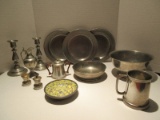 Lot - Misc. Pewter K.M.D Pewter Holland Footed Ewer 7