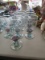 Glass Goblets Lot - 13 Glass Goblets w/ Pontil Base, Green/Purple coloring