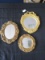 3 Wooden Ornate Frame Round/Oval Wall Mounted Mirrors Gitled Design