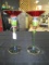 Pair - Colorful Red/Blue/Green Glass Candle Sticks