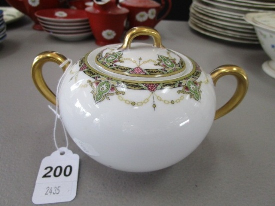 Limoges Floral France Sugar Ornate Planter & Locks of Scotland England Dishes 6" D