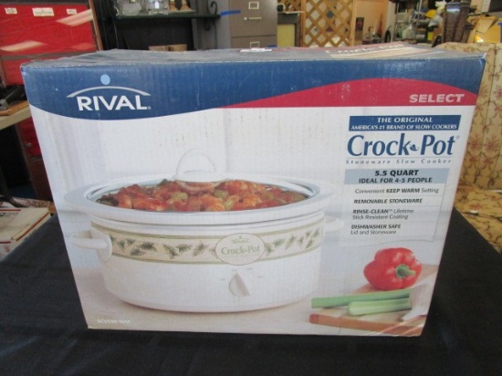 Crock Pot Rival Stoneware Slow Cooker 5.5qt