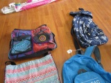 Lot - Kit Eco-Bag, Fabric Bag, Shoulder Mounted Bag, Blue/Red Tote Bag