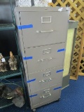 4 Drawer Metal Filing Cabinet by Hon on Casters
