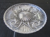 Large Pinwheel Scallop Cut Glass Planter