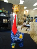 Large Ceramic Giraffe in Suit, Hand Painted