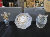 Lot - Waterford Crystal Shamrock, Diamond Waterford Crystal Clock,