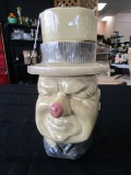 Vintage McCoy W.C. Fields Cookie Jar w/ Lid Top