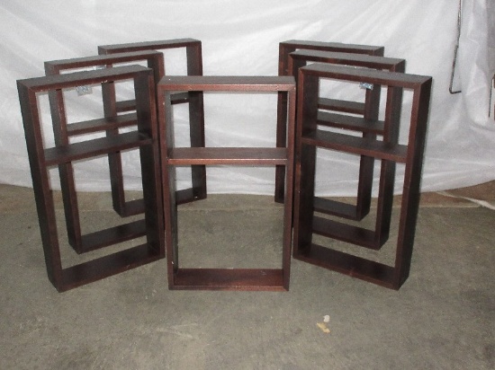 7 Pine Dark Stain Wall Décor Display Accent Shelf