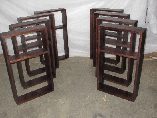8 Pine Dark Stain Wall Décor Display Accent Shelf