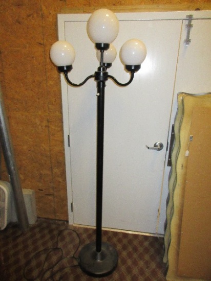 Decorative 3 Arm Street Lamp Post w/ Center Light Floor Lamp