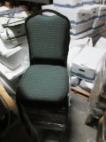 Set - 6 Silhouette Fabric Upholstered Back/Seat Padded Stack Chairs