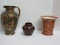 Lot - Semi-Porcelain Three Hands Crop. Persian Design Vase 8