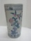 Semi-Porcelain Cylinder Umbrella/Cane Stand Oriental Birds & Floral Design