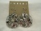 Pair - Tweeds Sterling Silver Flowers & Scrolled Foliage Modern Design Fashion Pierced Earring