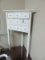 Painted White Corner Accent Table w/ 3 Drawers
