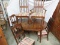 Trogdon Furniture Co. Spanish Revival Style Dining Table w/ 6 Upholstered Seat Chairs