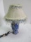 CPI Porcelain Vase Form Accent Lamp Oriental Blue/White Flowering Vine Pattern Azure
