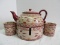 9 Pieces - Temp-Tation Presentable Ovenware Old World Pattern 1.5qt Covered Teapot
