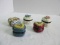 4 Novelty Porcelain Heart Shape Trinket Boxes Various Design & Round Albert Price