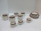 16 Pieces - Crown Stoneware Coffee Theme Cups, Saucers, Creamer & Sugar Bowl